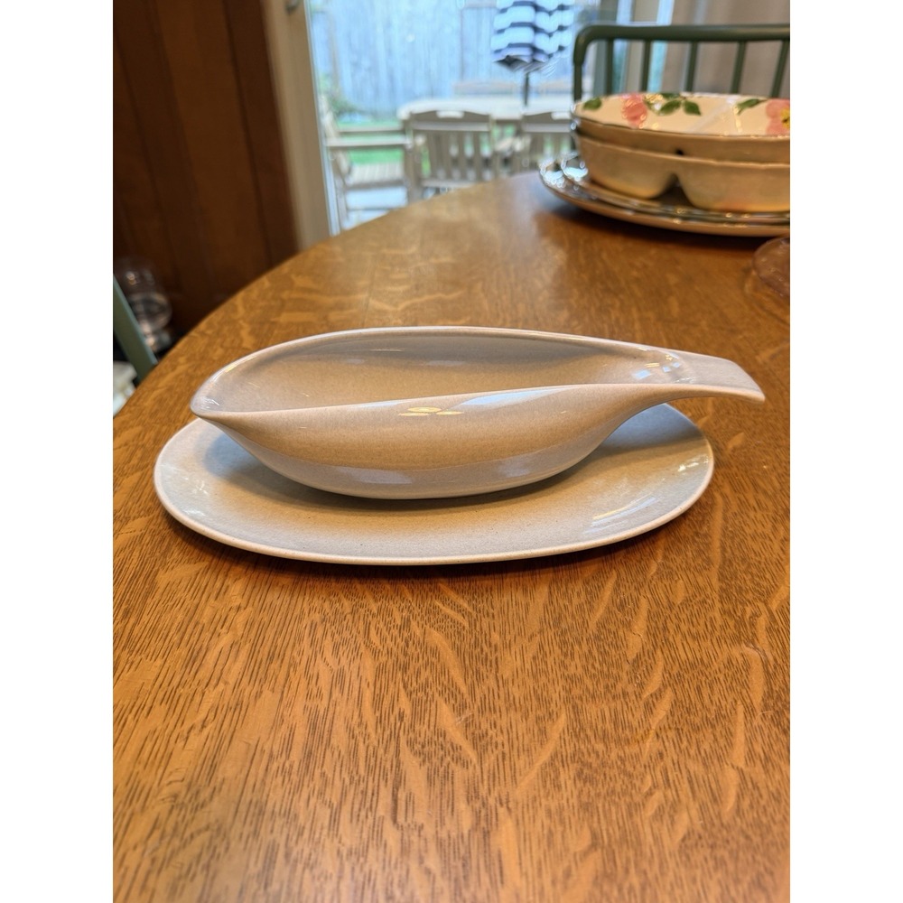 Russel Wright American Modern Gravy Boat Granite Grey MINT
